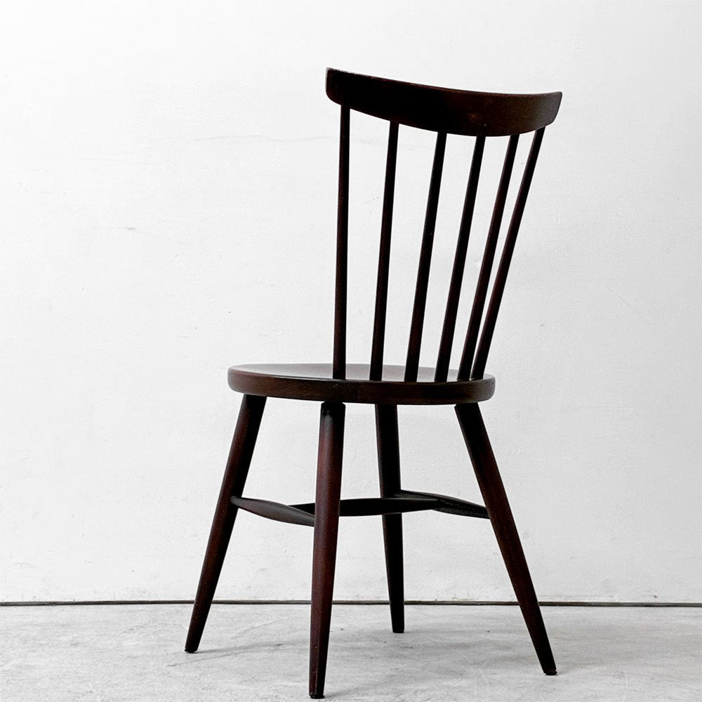 秋田木工 Akimoku ハンナチェア Hanna Chair スピンドルチェア ダイニングチェア ブラウン系 和モダン ジャパンビンテージ ●