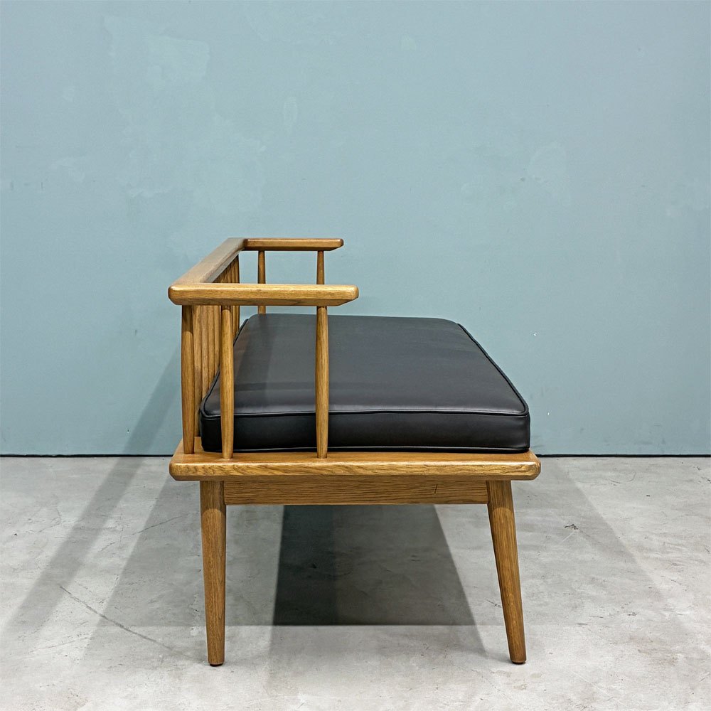ジャーナルスタンダードファニチャー journal standard Furniture アルベスタ ALVESTA ベンチ 2Pソファ PVCレザー 廃番 ◎