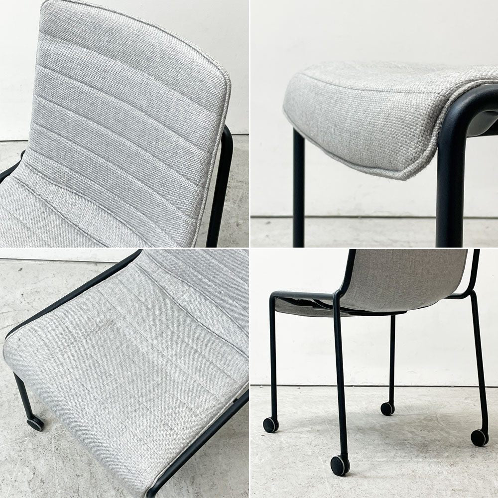 コクヨ KOKUYO オフセットフレームチェア offset frame chair オフィスチェア スタッキングチェア 4本脚 ファブリックシート スカイグレー キャスター C ●