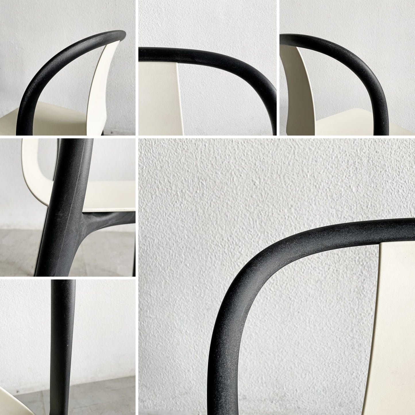 ヴィトラ Vitra ベルヴィルチェア Belleville Chair ダイニングチェア スタッキングチェア クリーム ロナン & エルワン・ブルレック A 〓
