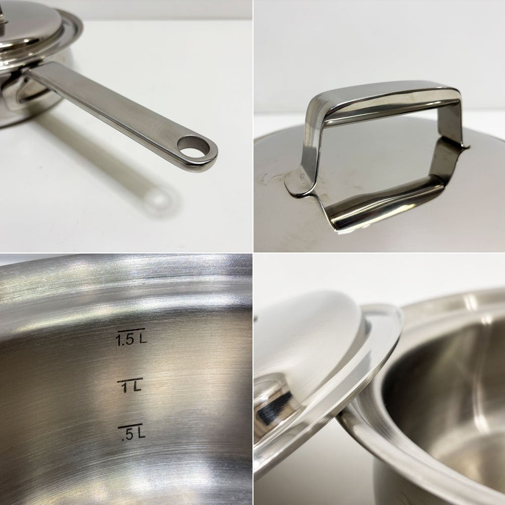 タッパーウェア Tupperware レインボークッカー プレミアム II 19㎝ 2.2L 片手鍋 浅鍋 アルミ ステンレス 全面多層構造 無水調理 アメリカ ●