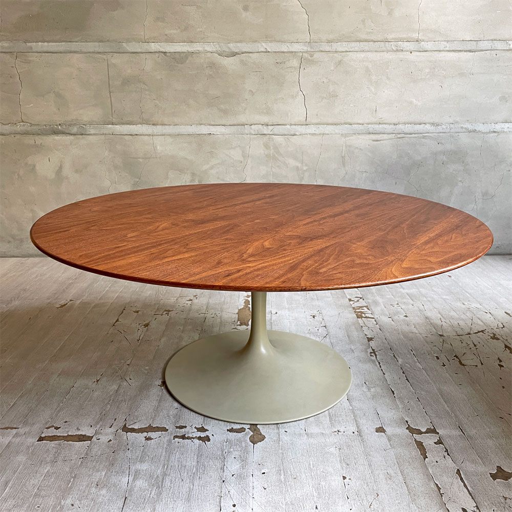 ノル Knoll ビンテージ チューリップ  ラウンド センターテーブル ローテーブル コーヒーテーブル ウォールナット材 エーロ・サーリネン Eero Saarinen ノール ミッドセンチュリー 希少 ♪