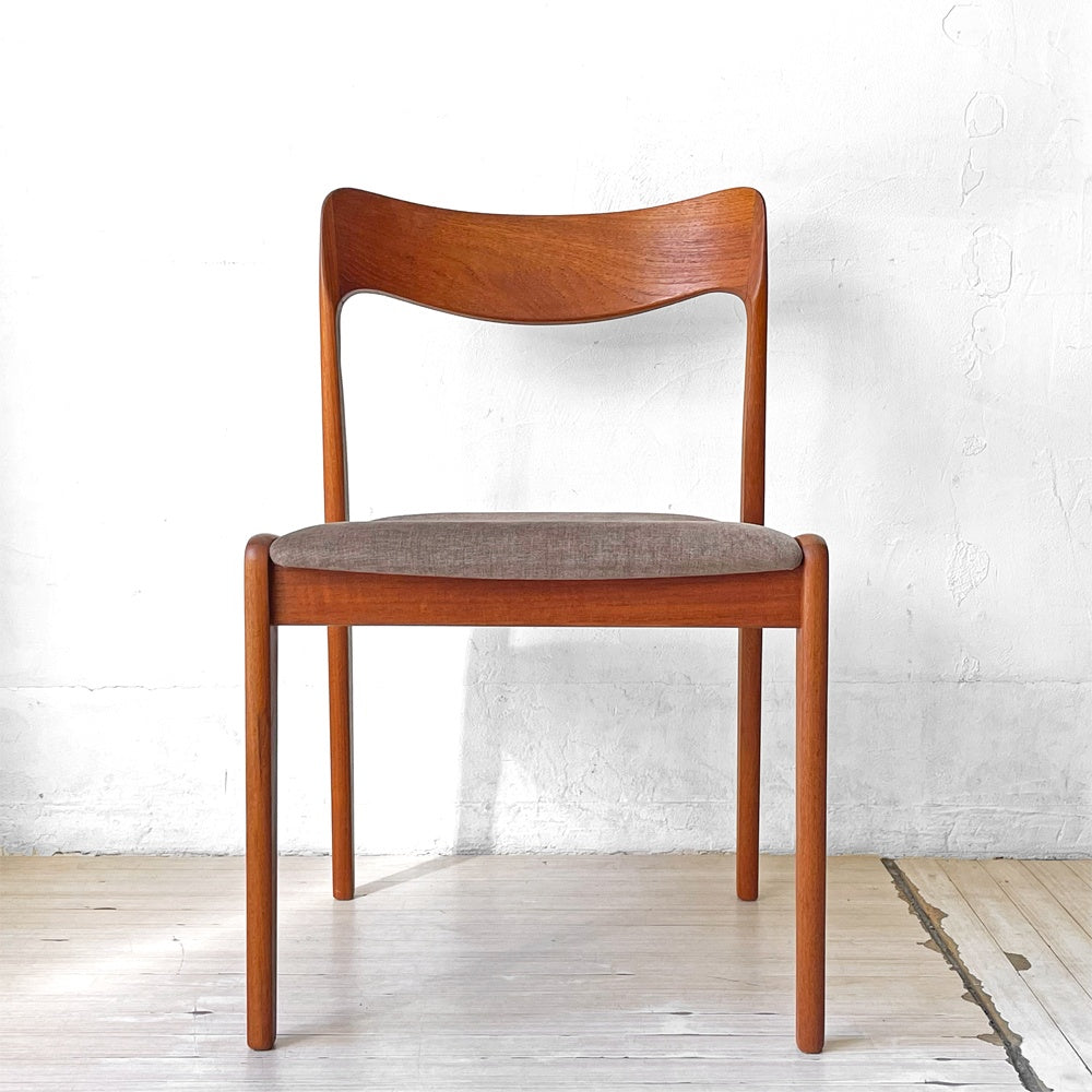 デンマークビンテージ Danish Vintage チーク材 ダイニングチェア デンマーク ファブリック 北欧家具 B ★