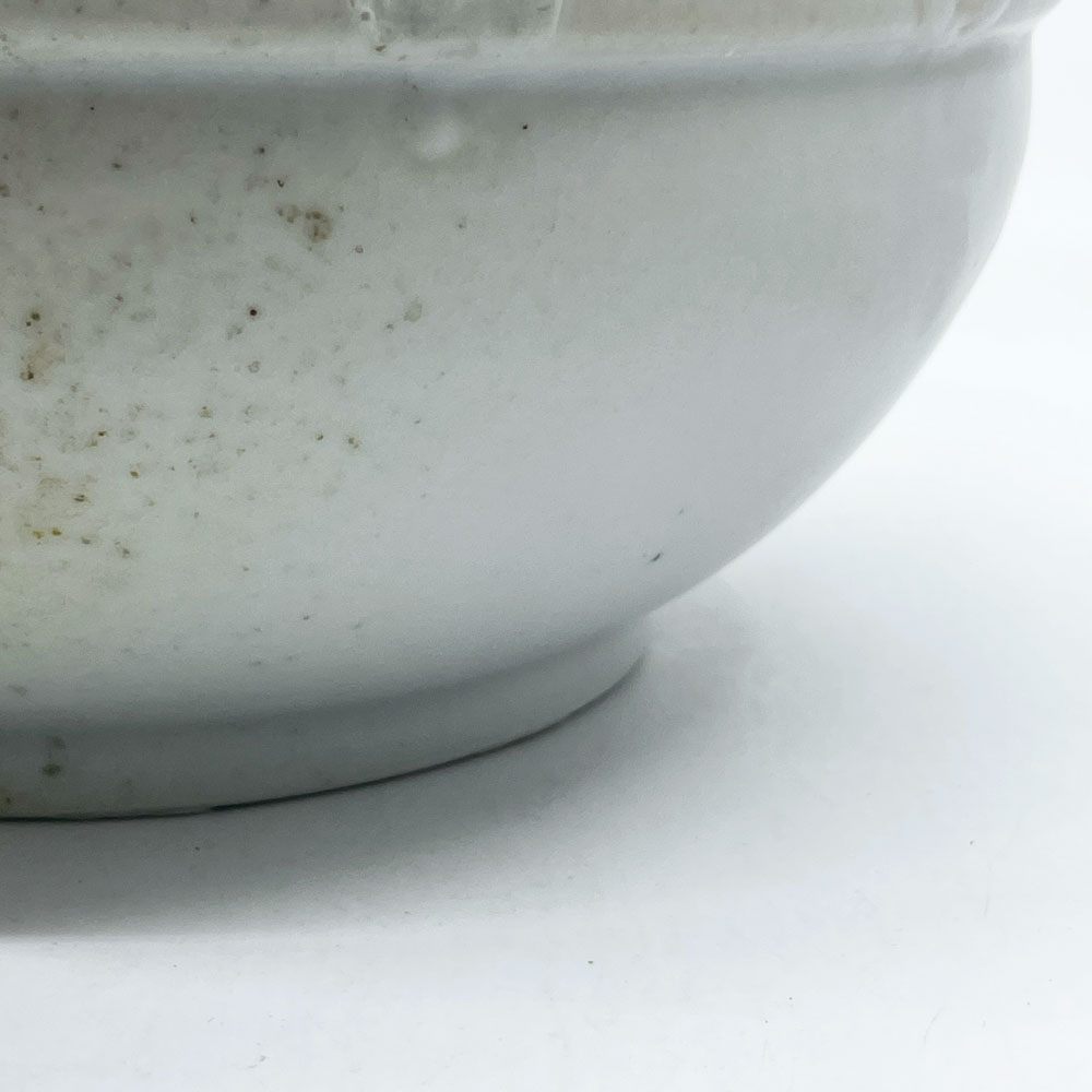 壷田和宏・亜矢 白磁 玉縁大鉢 Φ22.5x9.5cm 現代作家 ●