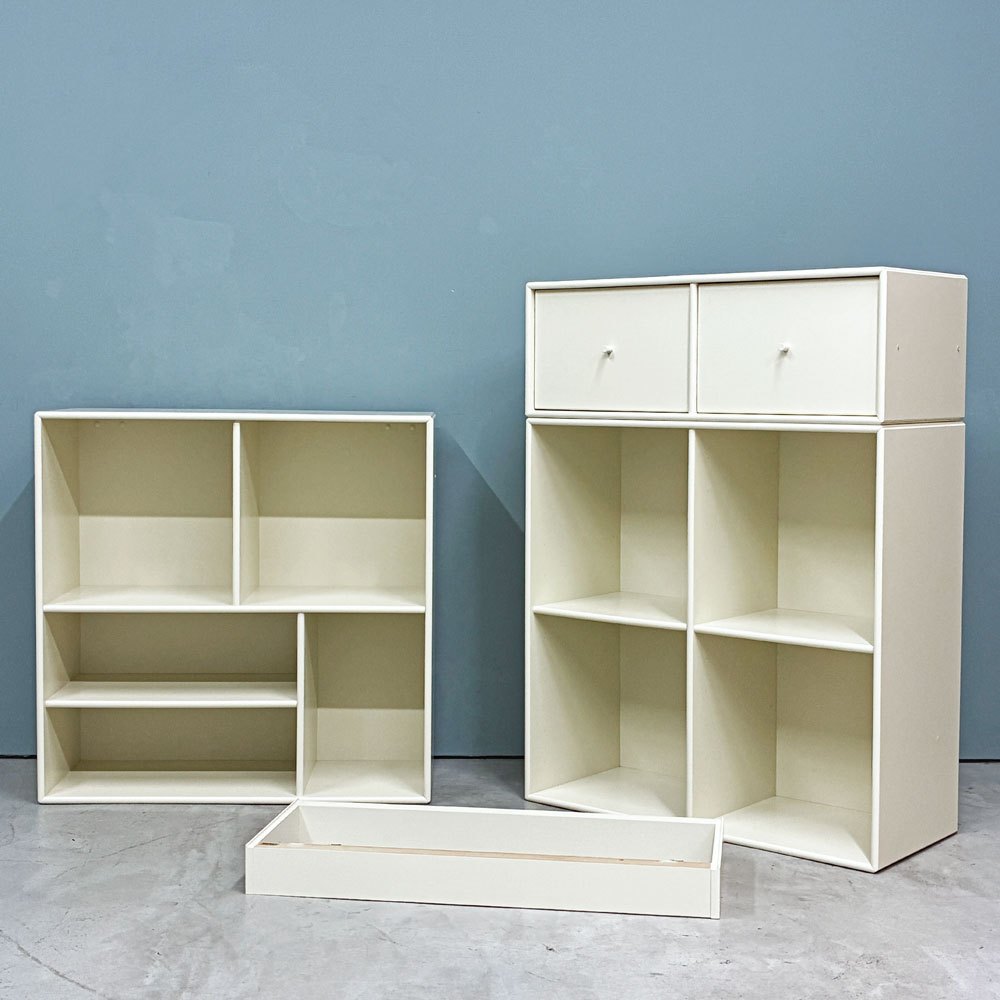 モンタナ MONTANA システムシェルフユニット SYSTEM SHELF UNIT 3ユニット キャビネット ラック2種＆2ドロワー＆ベース デンマーク ◎