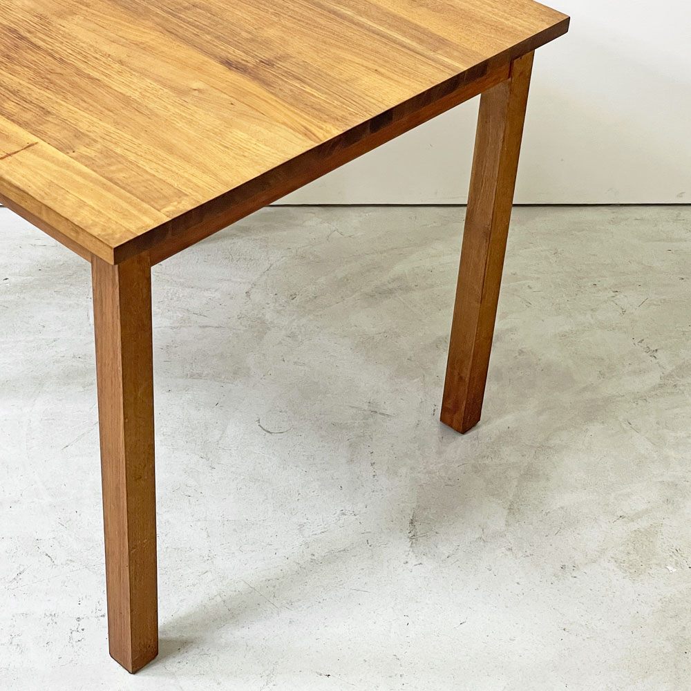 無印良品 MUJI ダイニングテーブル 無垢集成材 W80cm ウォールナット材 スクエア ナチュラルスタイル 廃番 ●