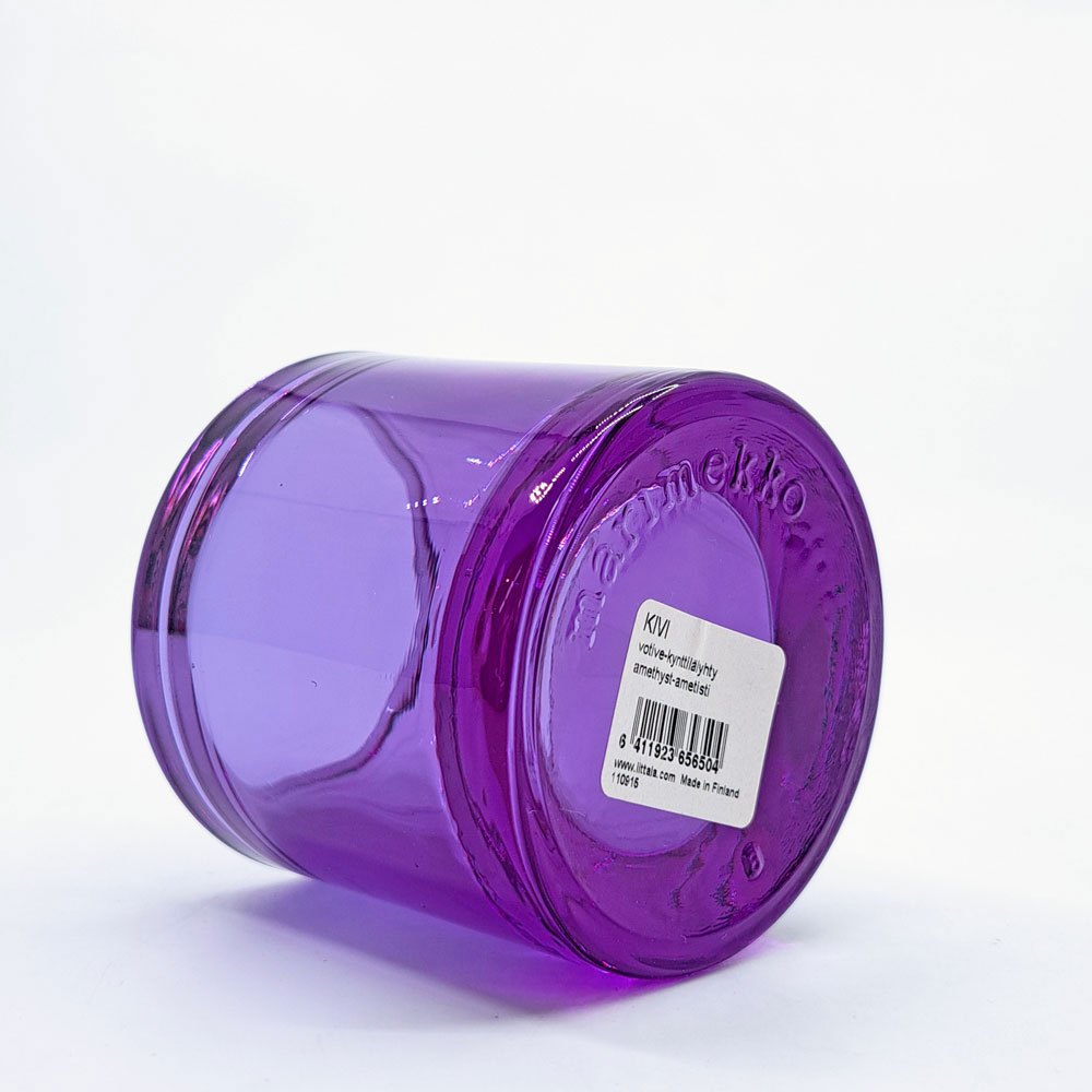 イッタラ iittala マリメッコ marimekko キビ kivi キャンドルホルダー アメジスト 60mm フィンランド 北欧雑貨 廃番カラー 箱付 E ●