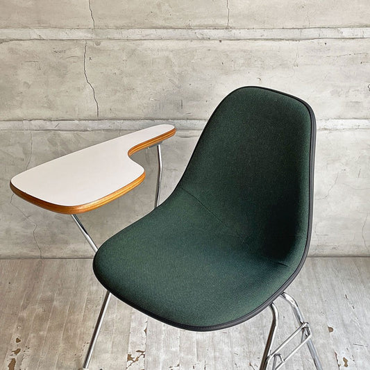 ハーマンミラー Herman Miller サイドシェルチェア セカンド 2nd ビンテージ アプホルスター スクールベース 肘掛けテーブル付 イームズ ミッドセンチュリー A  ♪
