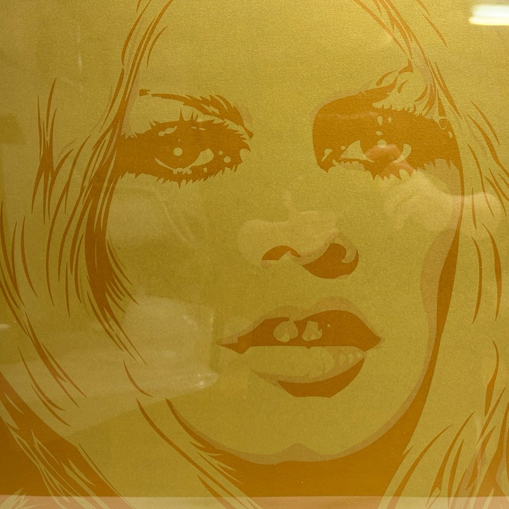 コンラッドリーチ CONRAD LEACH ブリジット・バルドー Brigitte Bardot シルクスクリーン アートフレーム ポスター ポップアート 30/30 希少 40×48.5cm(スクリーンサイズ) 額装品 ●