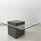 モーダエンカーサ moda en casa フライングテーブル FLYING TABLE コンクリートベース ガラス ローテーブル コーヒーテーブル 定価 ￥74,800- ●