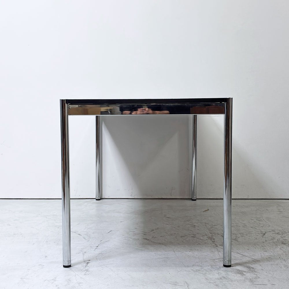 USMモジュラーファニチャー USM Haller USMハラーテーブル ワーキングデスク ダイニングテーブル オーク材 ブラック W150cm 高さ調整リング付き スイス ●