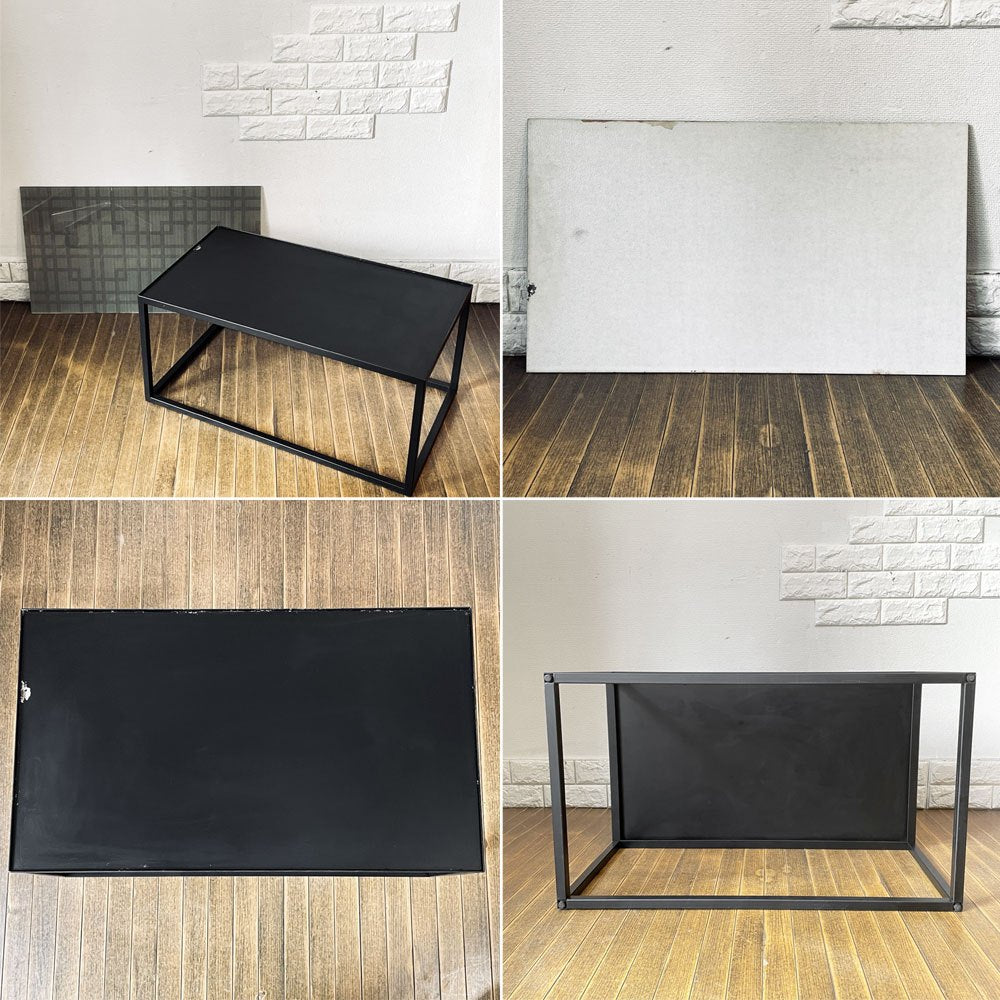 カーサ ブク CASA BUKU 横堀建築設計事務所 コーヒーテーブル W75cm ガラス天板 スチールレッグ モダンデザイン ◎