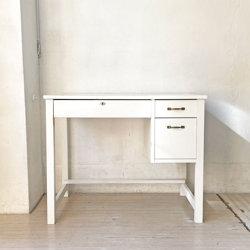 モモナチュラル Momo natural シエル CIELE クレフデスク CLEF DESK パイン材 ホワイトペイント ★