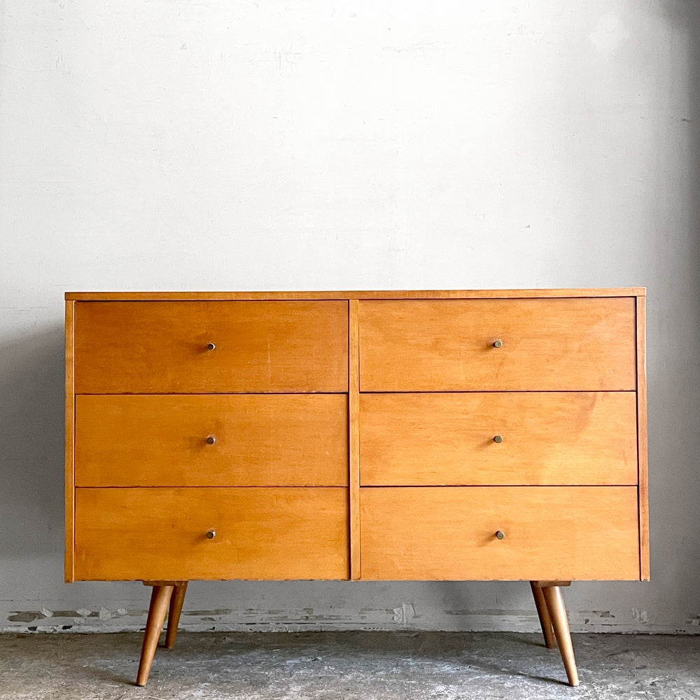 ウィンシェンドン Winchendon Furniture プランナーグループ 6ドロワー ドレッサー 6 Drawer Dresser ポールマッコブ Paul McCobb メープル材 真鍮 1950’s ミッドセンチュリー ビンテージ ■