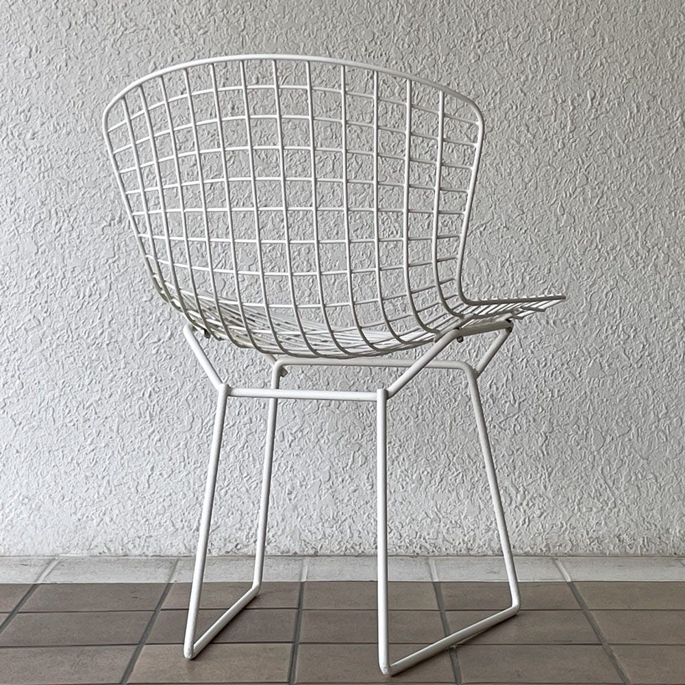 ノル Knoll 420 サイドチェア ワイヤーチェア ホワイト ハリー・ベルトイア Harry Bertoia ミッドセンチュリー 名作椅子 ◇