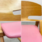 豊橋木工 TOYOMOKU アップライトチェア UPRIGHT CHAIR ナチュラル × ピンク  交換用座面カバー付き PVC ベビーチェア キッズチェア ●