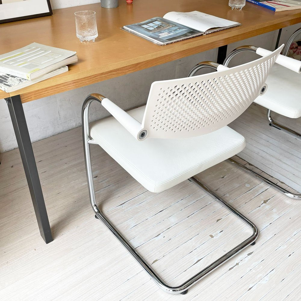 ヴィトラ vitra ビザビ2 Visavis2 アームチェア デスクチェア カンティレバー スタッキング不可仕様 アントニオ・チッテリオ A ★