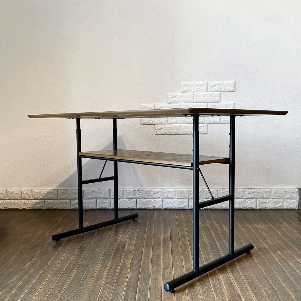 ジャーナルスタンダードファニチャー j.s.F パクストン PAXTON LD TABLE エルディーテーブル LDテーブル オーク材 ブラックスチール アジャスター付 定価¥44,000- ◎