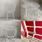 ノル Knoll 420 サイドチェア ワイヤーチェア ダイニングチェア ホワイト × レッド ファブリック フルカバー仕様 ハリー・ベルトイア ミッドセンチュリー ビンテージ ■