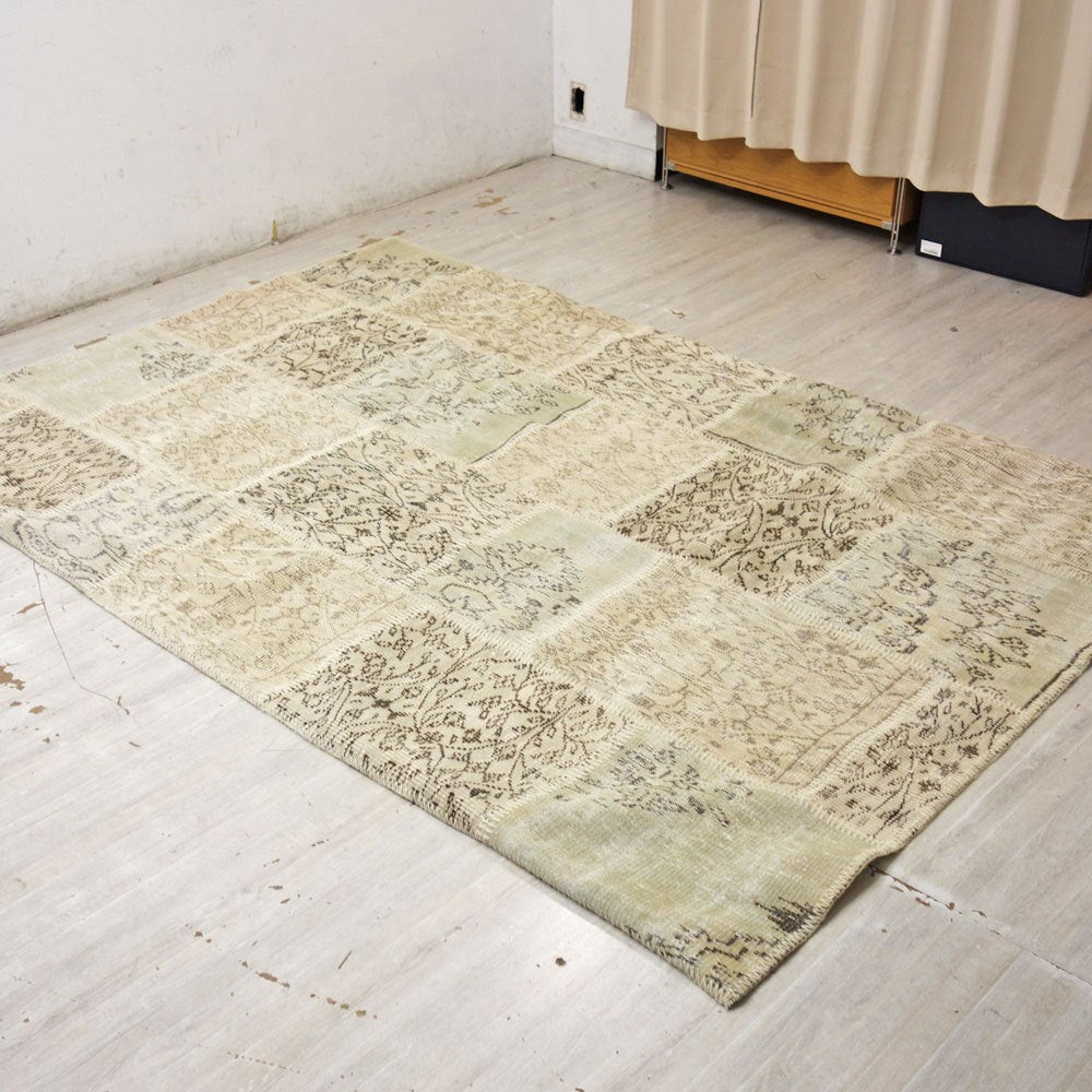 トルコ イスタンブール パッチワークラグ オーバーダイ 240×170cm ラグ 敷物 Sukhi取扱 ●