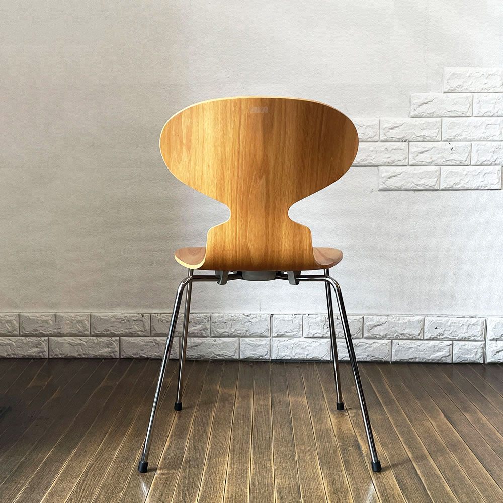 フリッツハンセン Fritz Hansen アントチェア ANT CHAIR アリンコチェア エルム材 4本脚 アルネ・ヤコブセン デンマーク 北欧家具 A ◎
