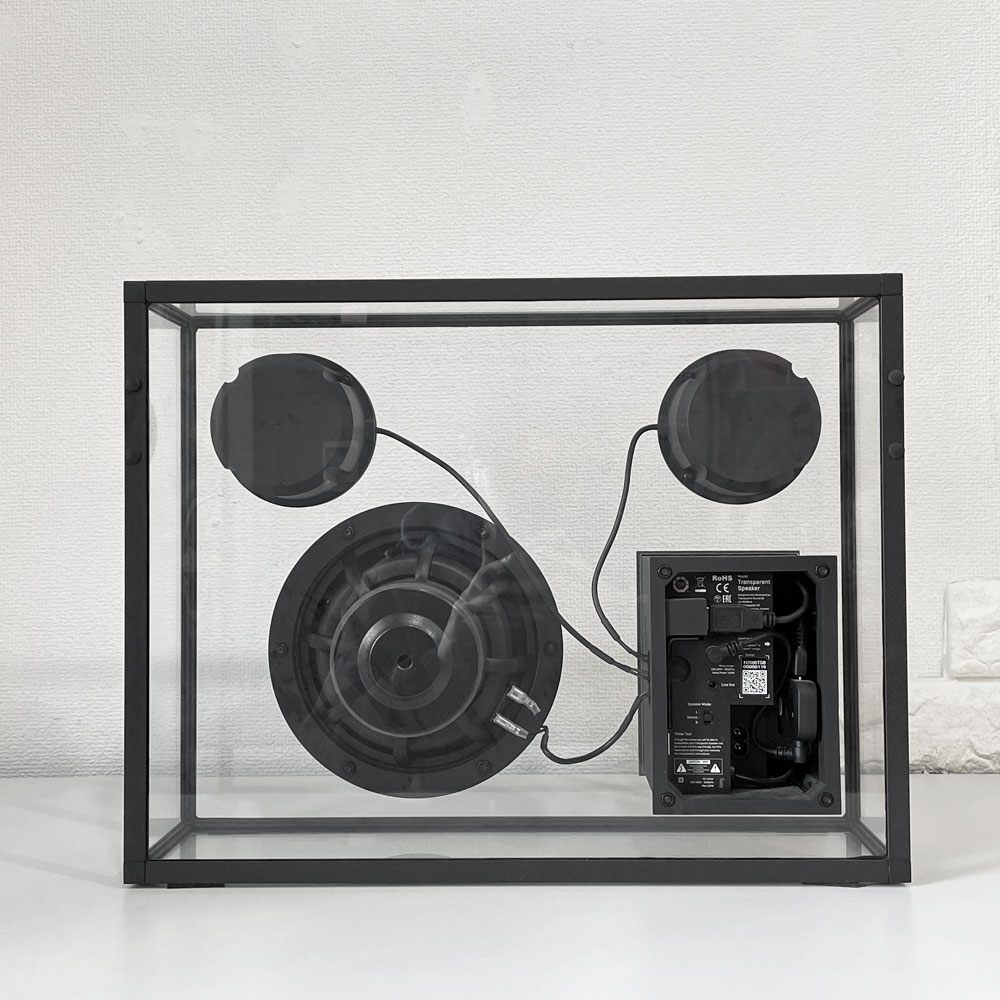 トランスペアレントスピーカー TRANSPARENT SPEAKER ブルートゥース ブラックコード 北欧 スウェーデン モダンデザイン 定価：176,000円 ◎