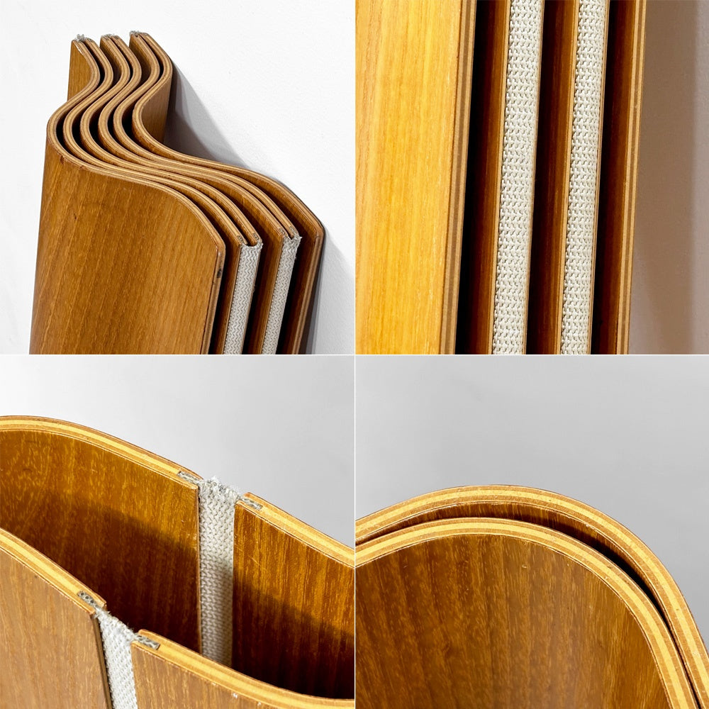 ハーマンミラー Herman Miller モールデッド プライウッド フォールディング スクリーン パーテーション アッシュ材 C&Rイームズ ミッドセンチュリー ●