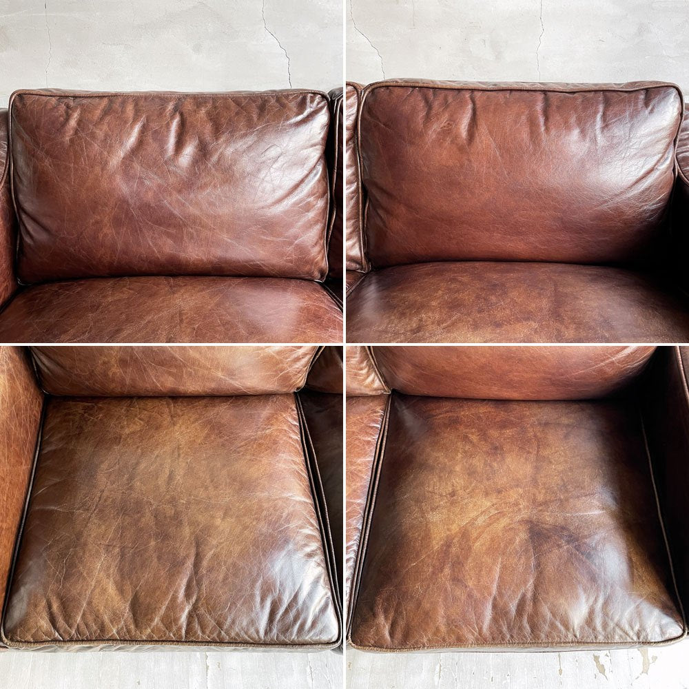 ハロ HALO × ジャーナルスタンダードファニチャー journal standard Furniture アイメッシュ IMESH 2Pソファ 2人掛け 本革 レザー バイカータン 廃番♪