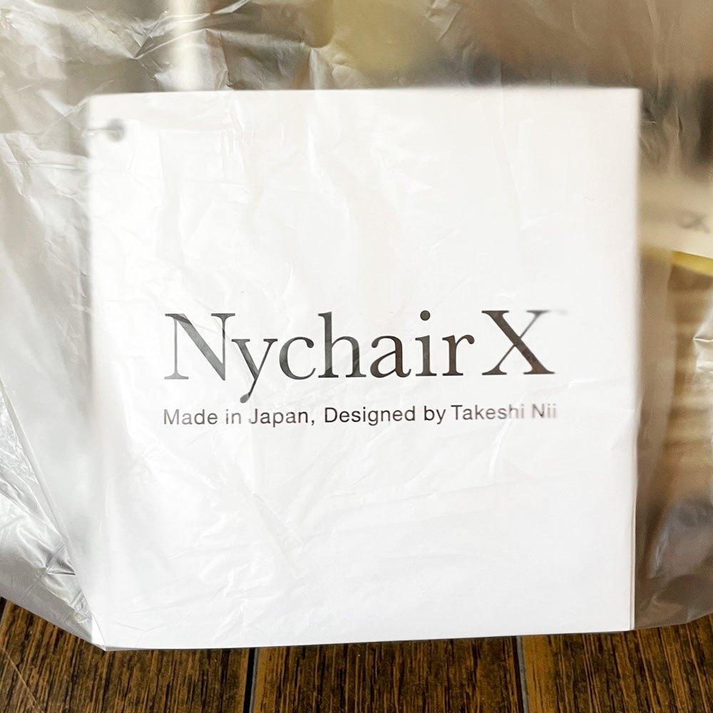 ニーチェア エックス NY chair X フォールディングチェア キャメル×ダークブラウン 折りたたみ 新居猛 藤栄 MoMA 定価￥59,400- 未使用品 ◎
