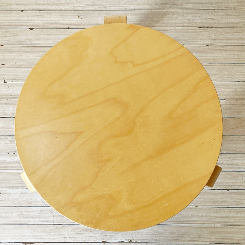 アルテック artek スツール60 Stool60 バーチ材 3本脚 アルヴァ・アアルト ナチュラルラッカー 80周年記念モデル 北欧家具 ★