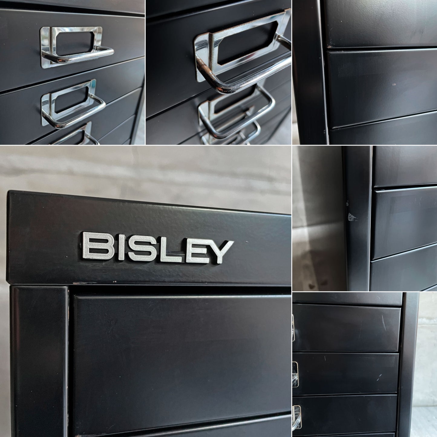 ビスレー BISLEY ベーシック BASICシリーズ BA3/10 A3 キャビネット デスクワゴン 抽斗10杯 ブラック オフィス家具 英国 ♪