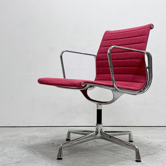 ヴィトラ vitra アルミナムグループ マネジメントチェア デスクチェア 4本脚 ファブリック張り替え済み レッド系 イームズ ●