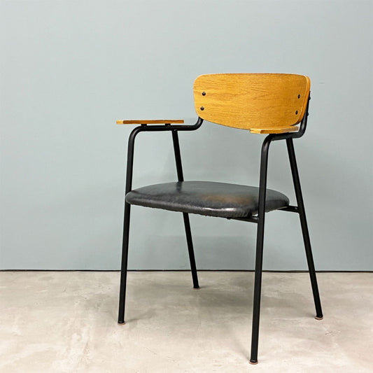 ジャーナルスタンダードファニチャー jsF サンク SENS アームチェア スチール×オーク材 インダストリアルデザイン A ◎