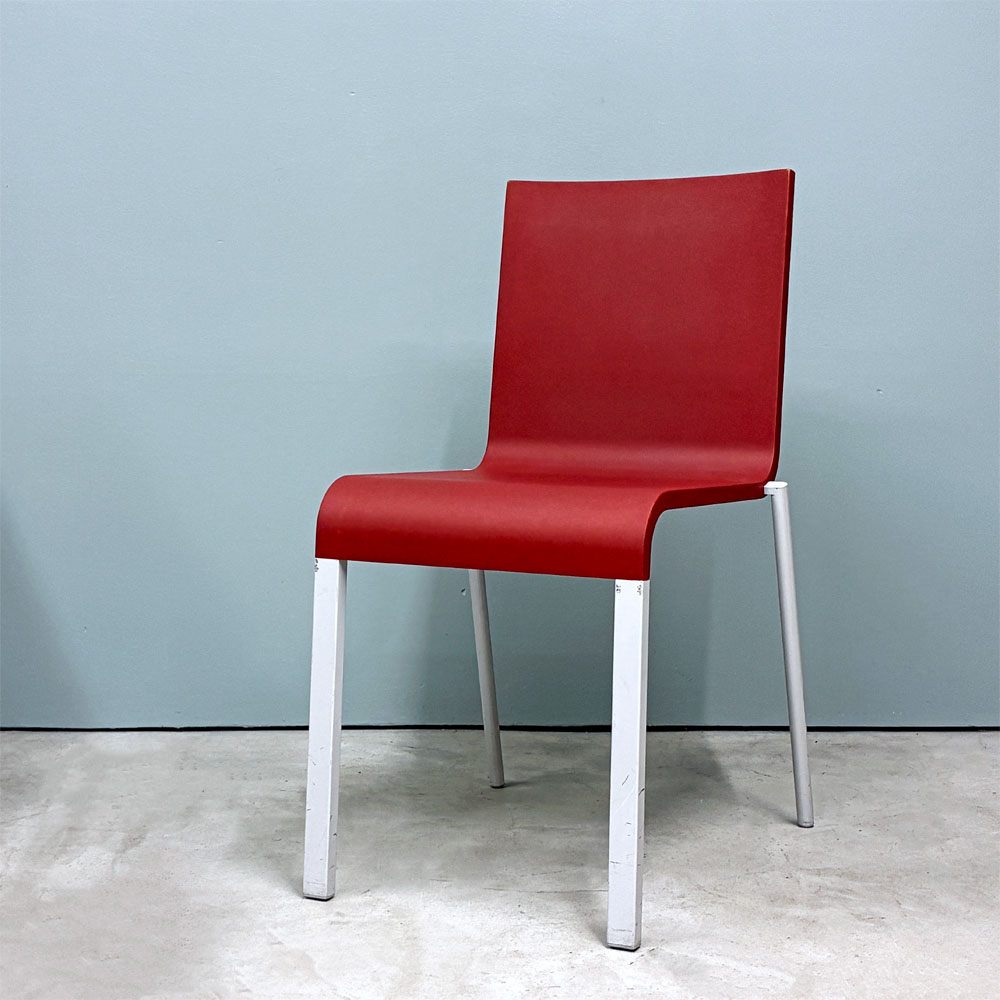 ヴィトラ vitra. ゼロスリー .03 ダイニングチェア スタッキングチェア マールテン・ヴァン・セーヴェレン Maarten Van Severen レッド B ◎