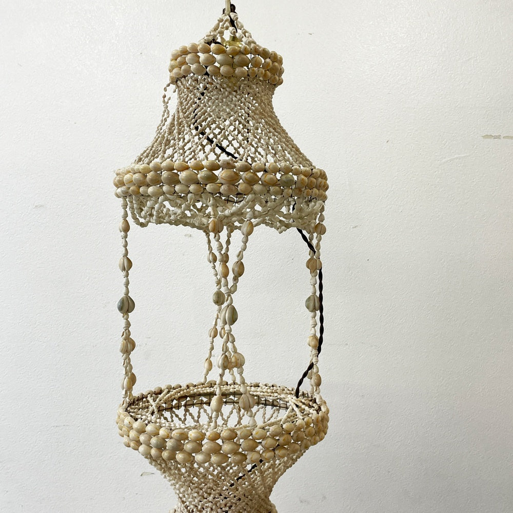 ビンテージ vintage シェル 貝殻 シャンデリア ペンダントランプ ホテルスタイル リゾートインテリア ●