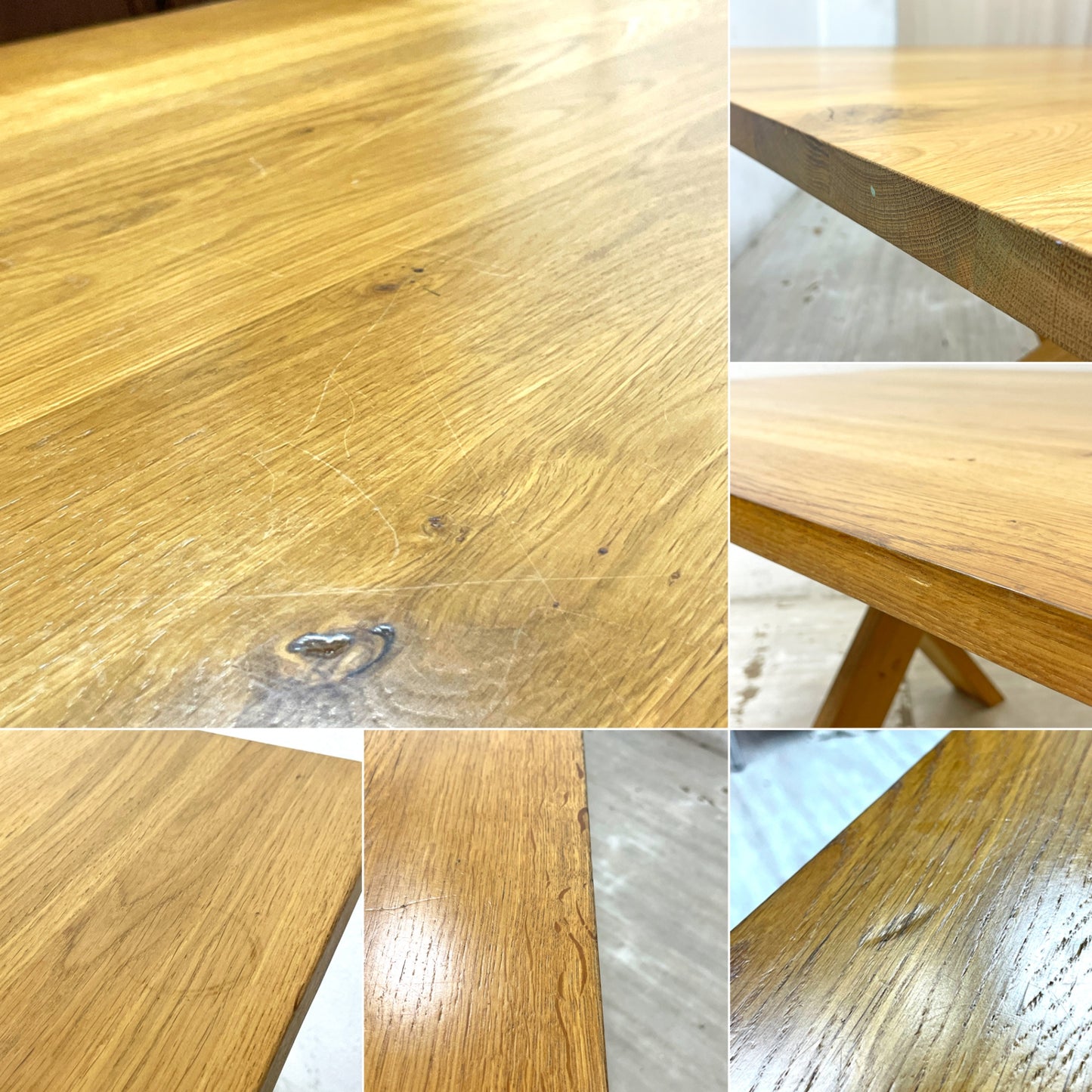 エスニクラフト Ethnicraft オーク パターソン Oak Pettersson ダイニングテーブル 無垢材 W220 x D100cm ●