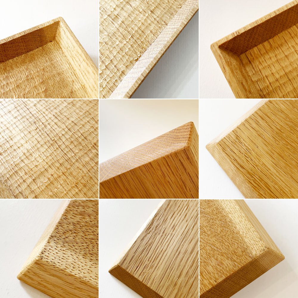 富井貴志 シカクル shikakuru 四方皿 20×20cm ナラ材 角皿 スクエアプレート 木工 現代作家 定価￥10,500- A ◎