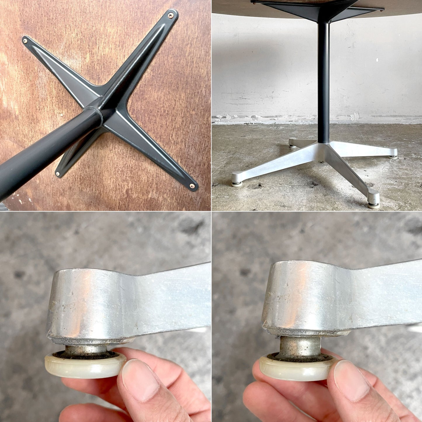 ハーマンミラー Herman Miller コントラクトテーブル Eames Contract Tables ラウンド ホワイト メラミントップ Φ107x H64 cm ビンテージ C&R イームズ ミッドセンチュリー ■