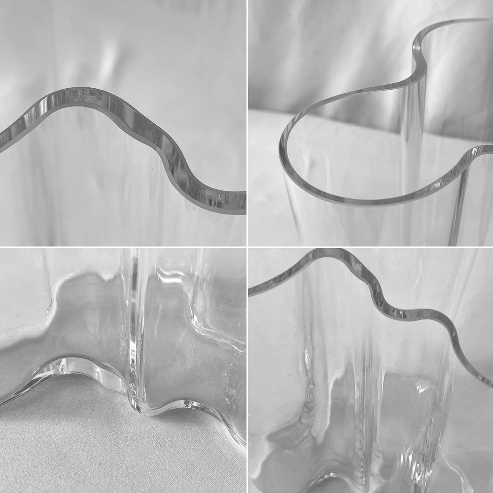 イッタラ iittala アルヴァ アアルト コレクション Alvar Aalto Collection ベース 250mm クリア フラワーベース 花瓶 H16cm フィンランド 北欧 ◇