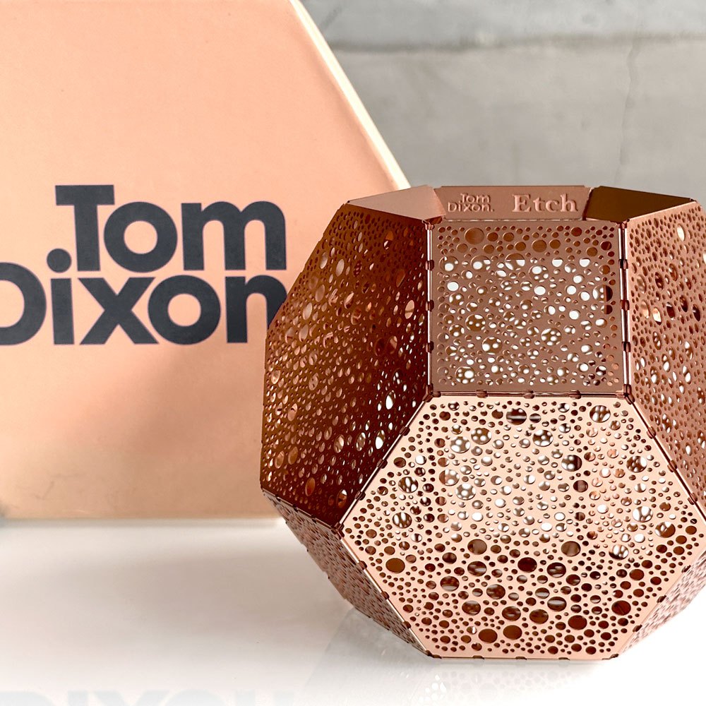 トムディクソン Tom Dixon エッチ ETCH ティーライトホルダー TEA LIGHT HOLDER ドット DOT コッパー 箱付 定価 ￥12,100-♪