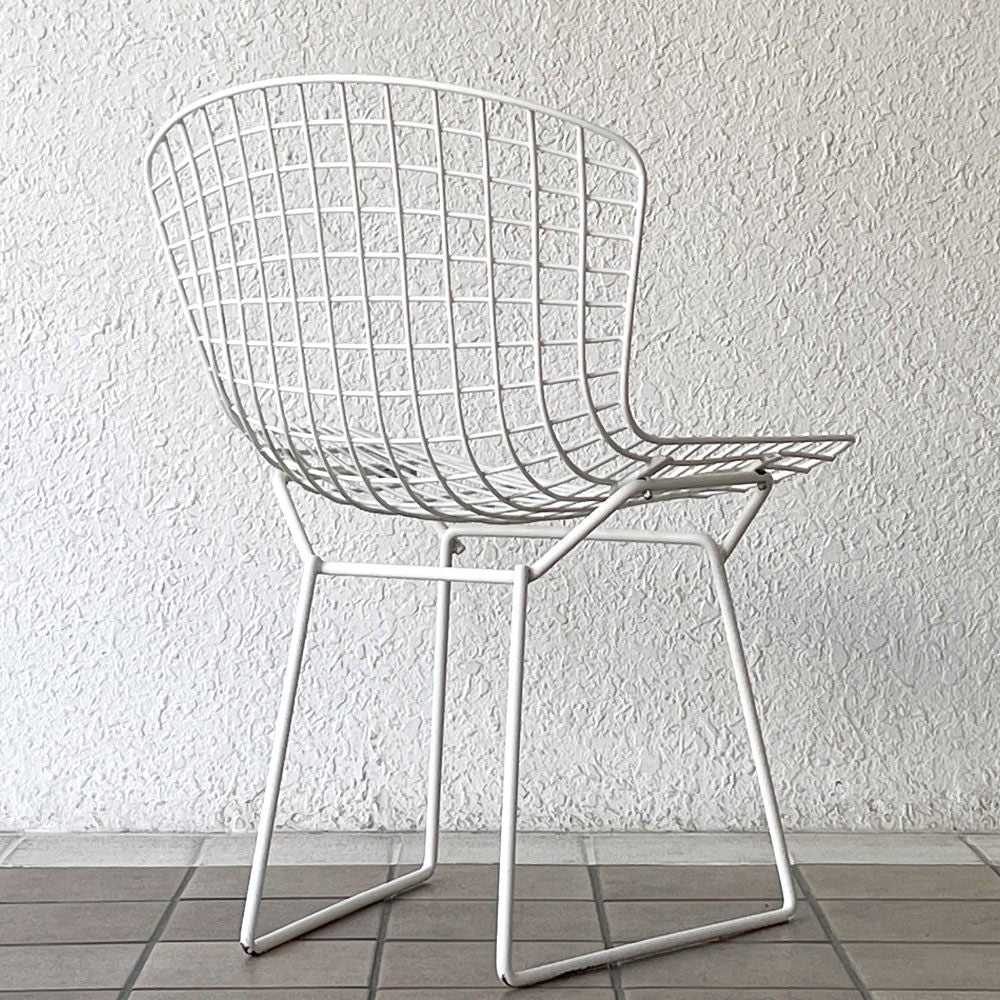 ノル Knoll 420 サイドチェア ワイヤーチェア ホワイト ハリー・ベルトイア Harry Bertoia ミッドセンチュリー 名作椅子 ◇