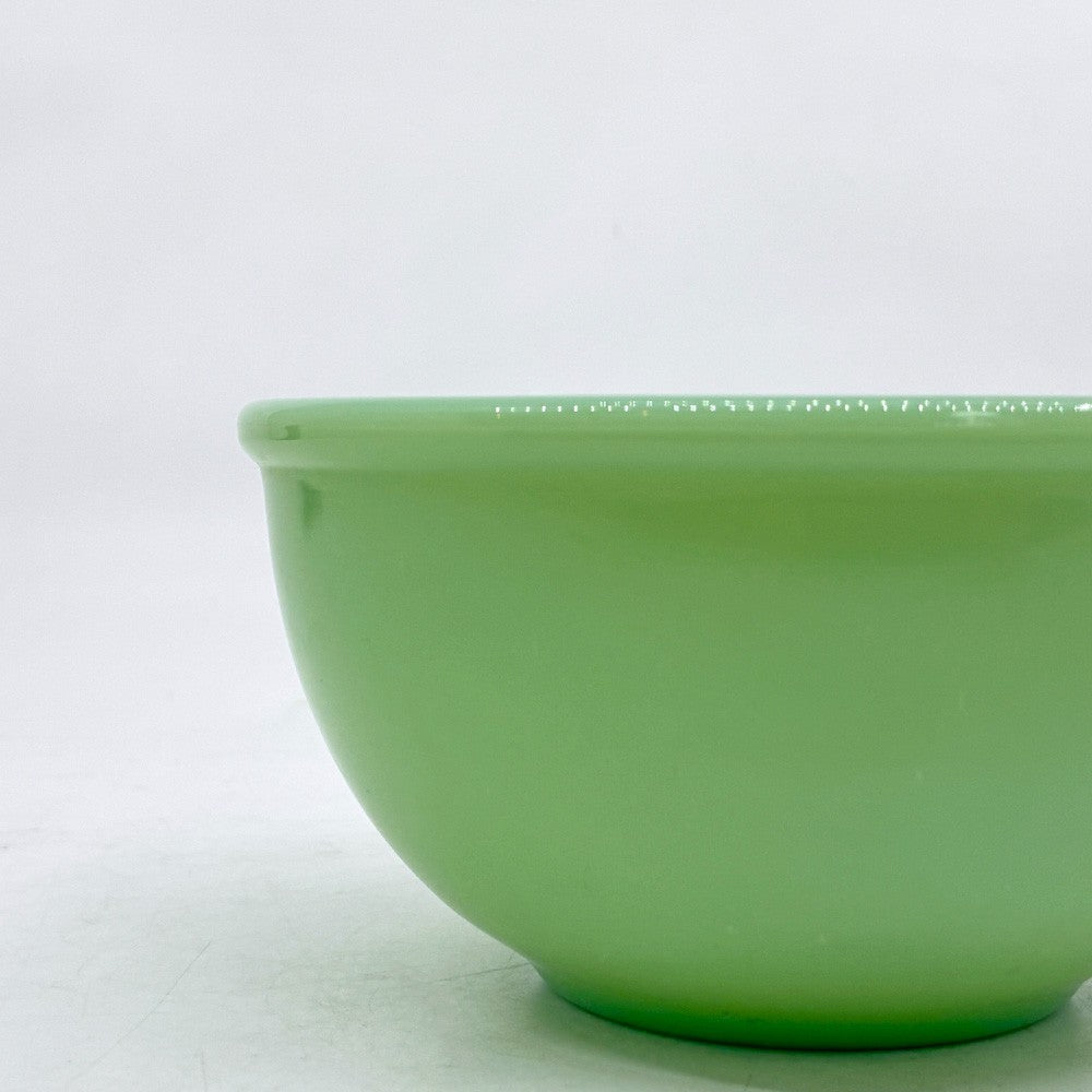 ファイヤーキング FIRE KING ジェダイ JADE-ITE ビーデッドエッジボウル 12.5cm ミルクガラス USビンテージ アンカーホッキング ●