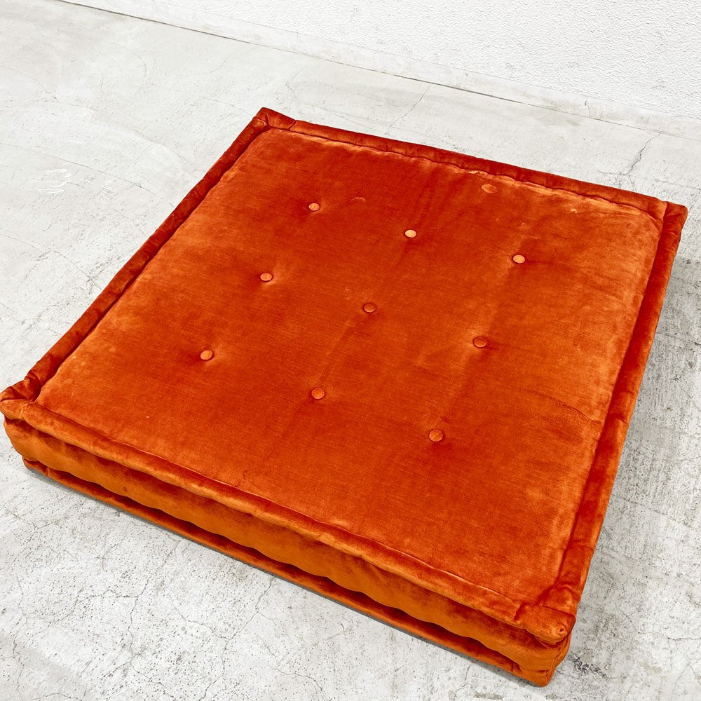 ロッシュ ボボア ROCHE BOBOIS マ ジョン Mah Jong ソファ ローソファ シートクッション オレンジ フランス 〓