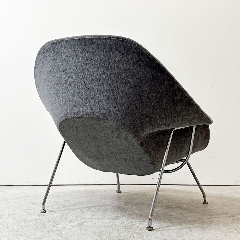 ノル ノール Knoll サーリネンコレクション ウームチェア Womb chair ラウンジチェア 1pソファ クロムベース グレー系 ファブリック エーロ・サーリネン ミッドセンチュリー ●