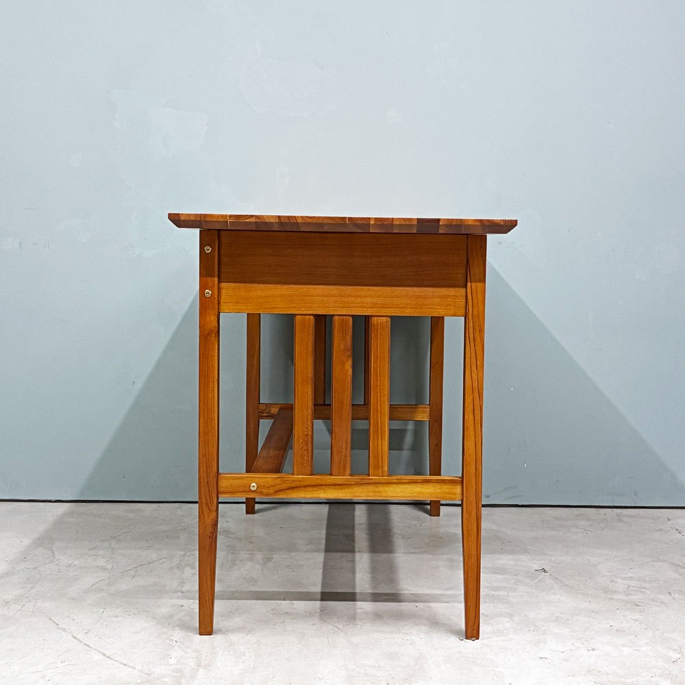 スキャンティーク SCANTEAK デスク ドロワー付き チーク無垢材 W120cm 北欧スタイル ◎