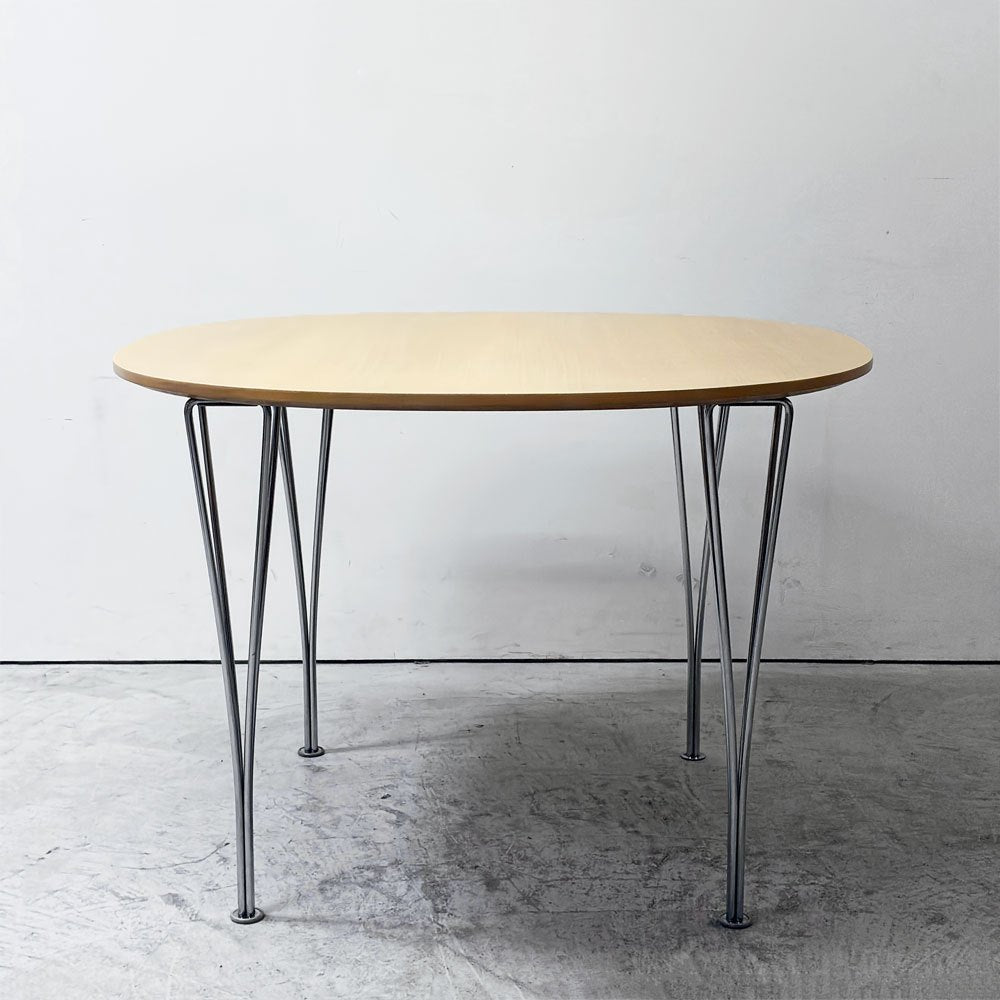 フリッツハンセン Fritz Hansen B603 スーパー円テーブル Bテーブル ダイニングテーブル 100x100cm ピート・ヘイン アルネ・ヤコブセン 北欧家具 ●