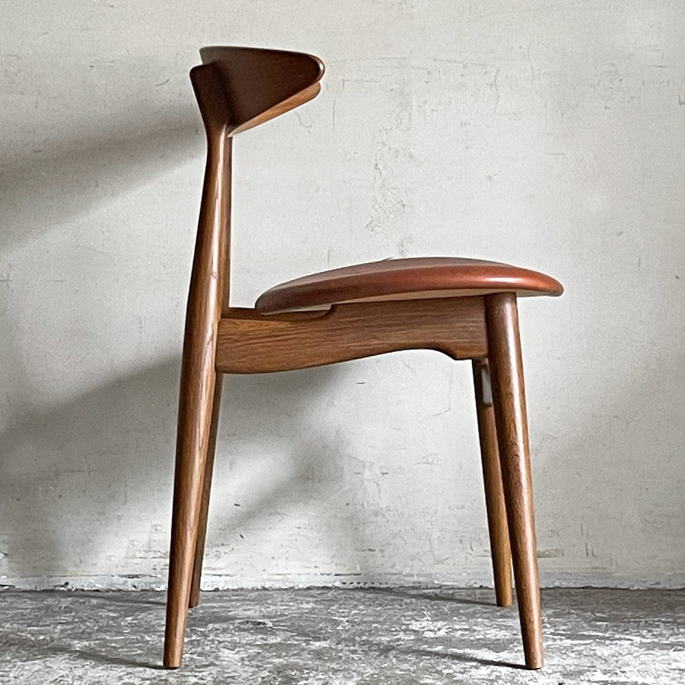 カールハンセン＆サン Carl Hansen & Son CH33P オーク材 レザーシート 本革 ダイニングチェア ハンス・J・ウェグナー 定価￥156,200- A ■
