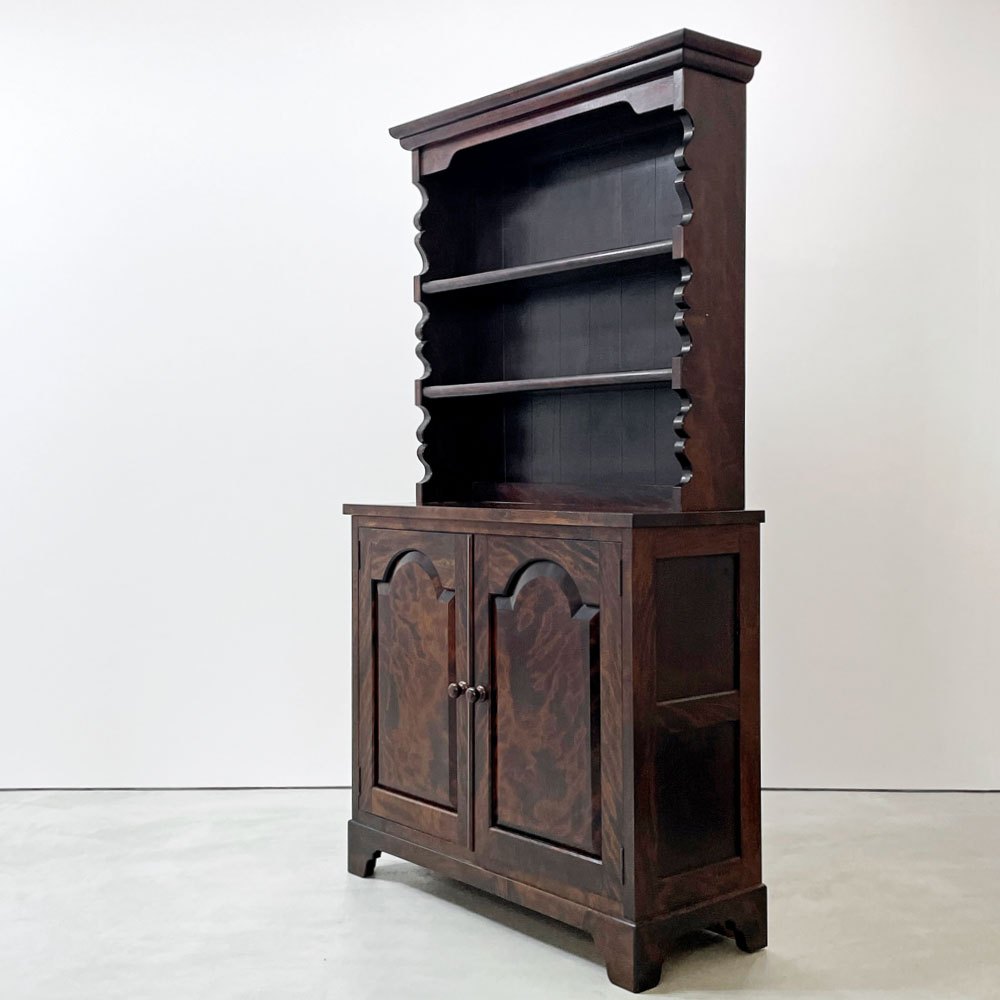 松本民芸家具 36型 皿棚 カップボード 食器棚 飾り棚 ミズメザクラ無垢材 民藝 和モダン ●