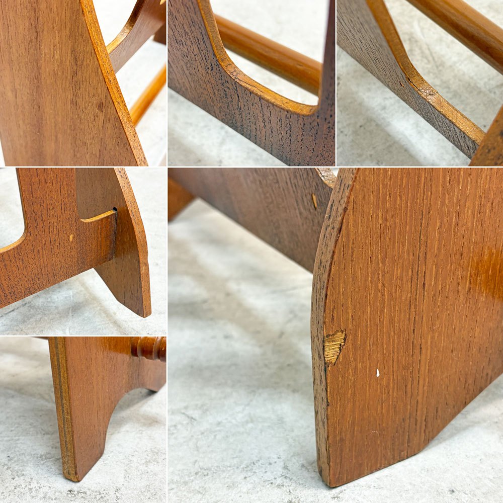 サイトーウッド SAITO WOOD チーク材 スリッパラック 4×3 プライウッド ビンテージ 北欧スタイル ●