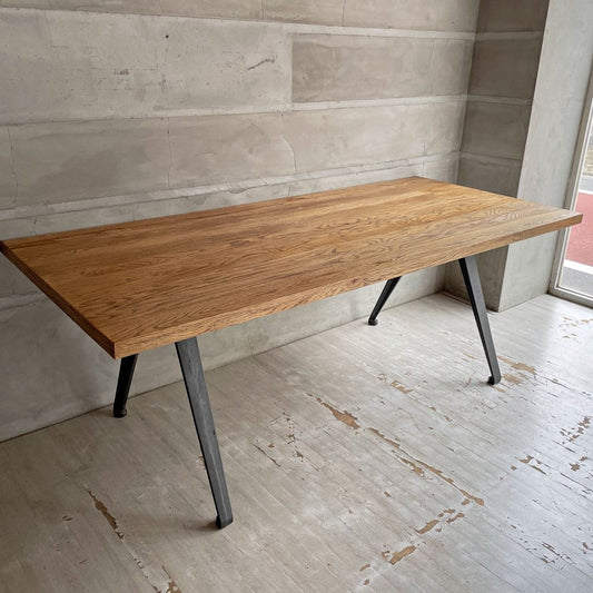 クラッシュゲート CRASH GATE ノットアンティークス Knot antiques ヨーク YORK ダイニングテーブル オーク無垢集成材 鋳鉄脚 廃番 ♪